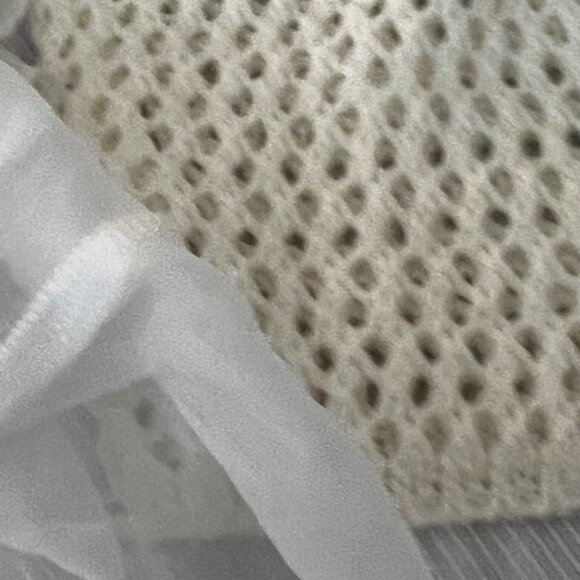 V Cristina Long Multi-Textured Cream Sweater Tunic, Lg - Picture 7 of 7